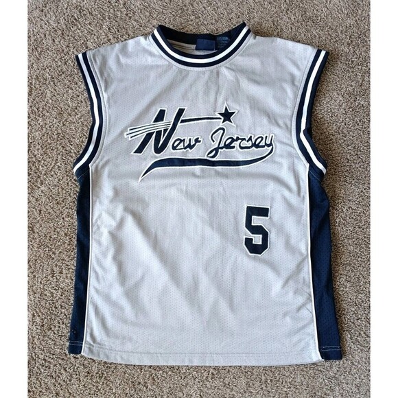 Vintage Jason Kidd New Jersey Nets #5 Jersey Men's Medium Gray - Picture 1 of 6